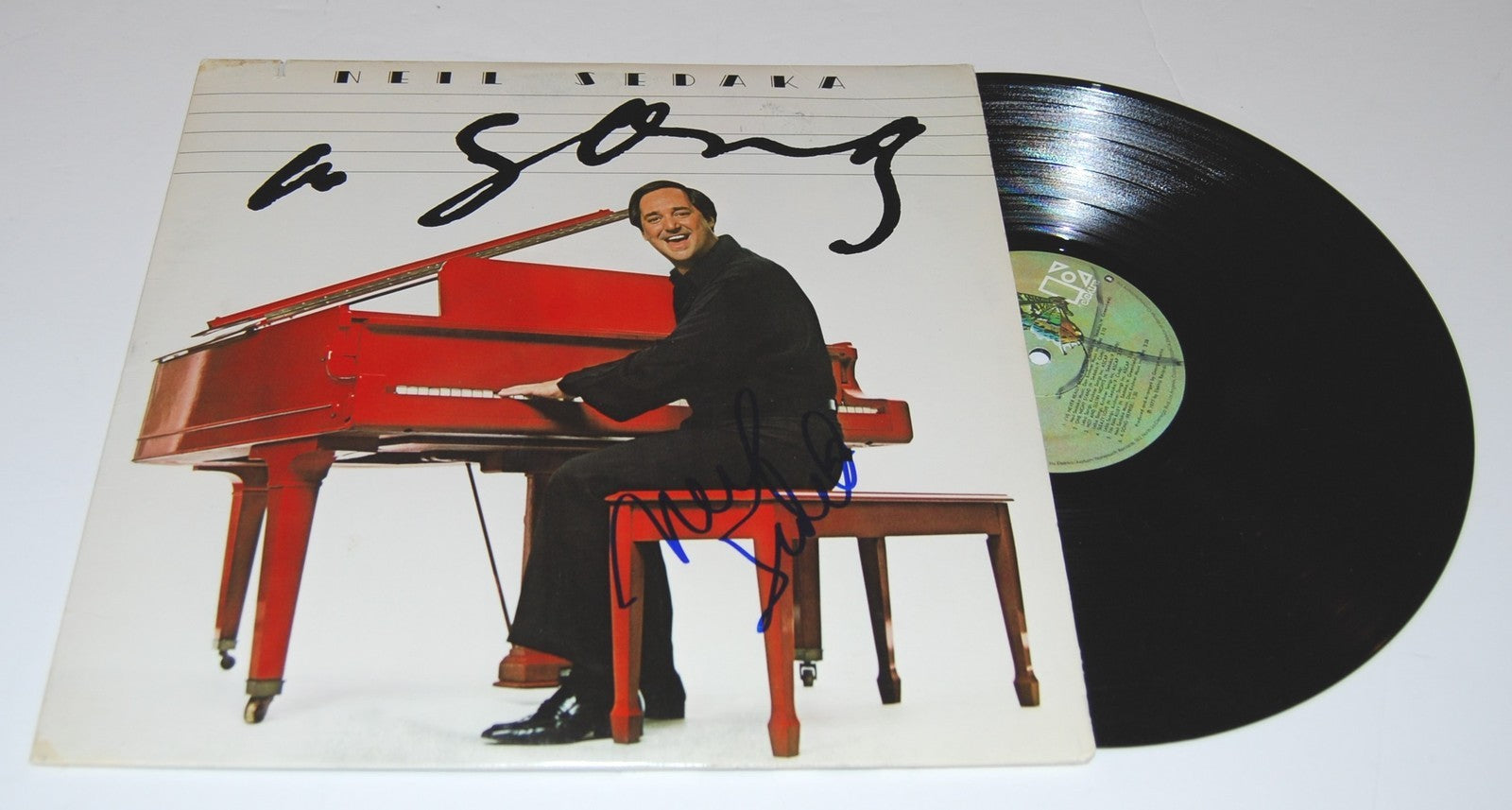 NEIL SEDAKA signed (A SONG) RECORD ALBUM LP *PIANO MAN* W/COA