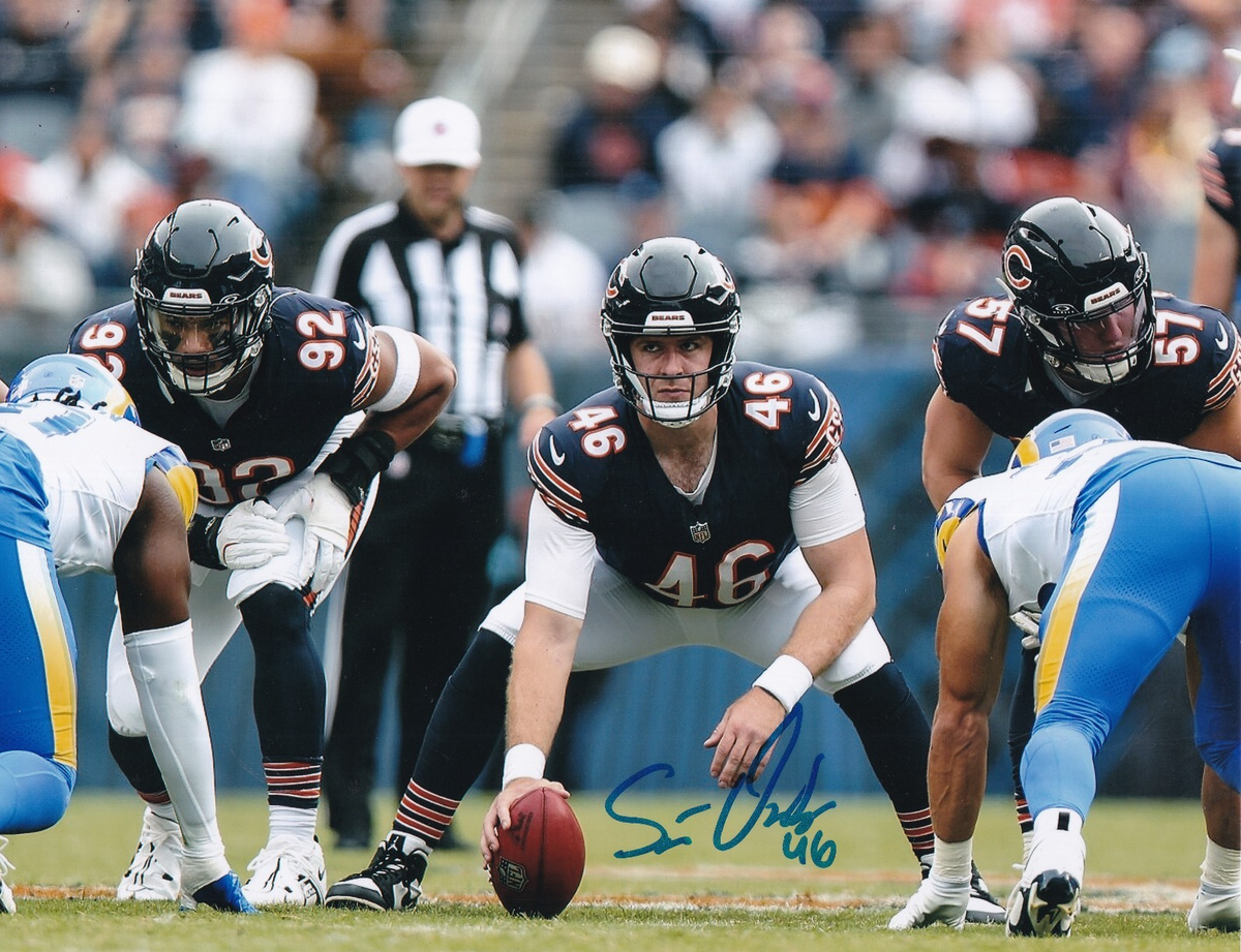 SCOTT DALY signed (2025 CHICAGO BEARS) autographed football 8X10 photo W/COA #2
