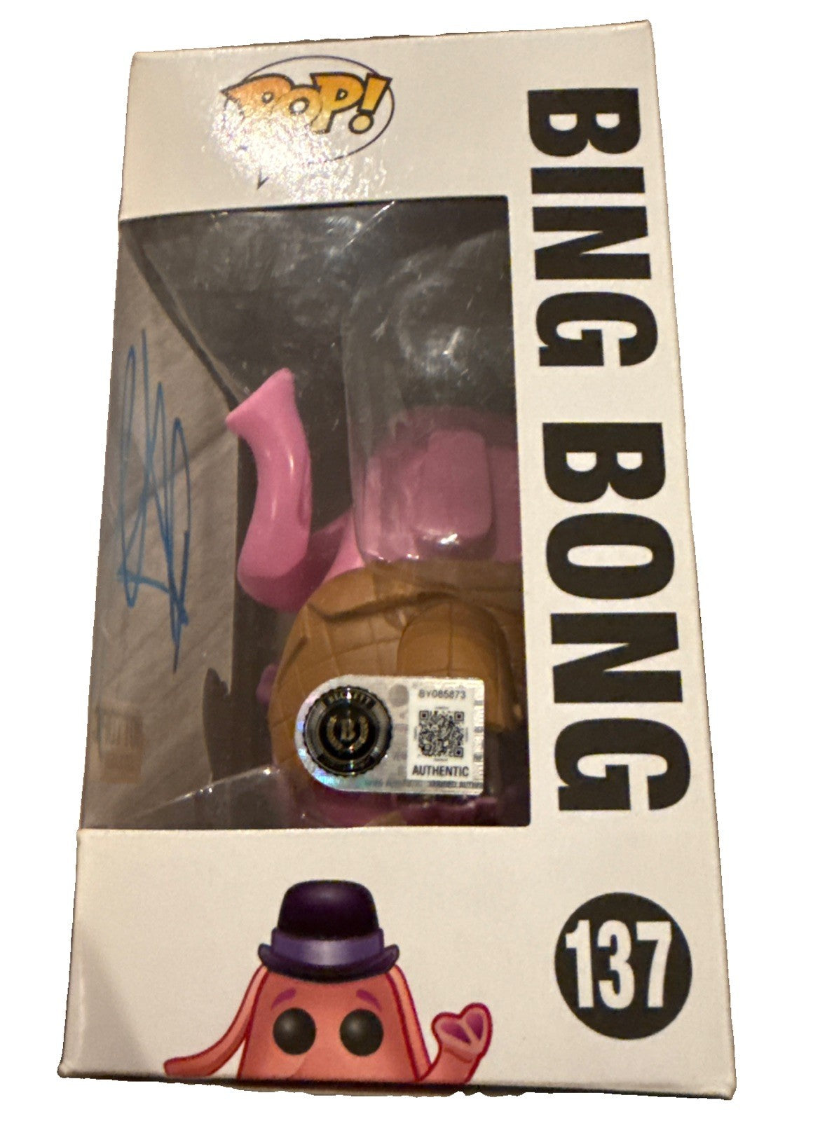 RICHARD KIND signed (INSIDE OUT Bing Bong Disney Funko Pop #137 BECKETT BY085873