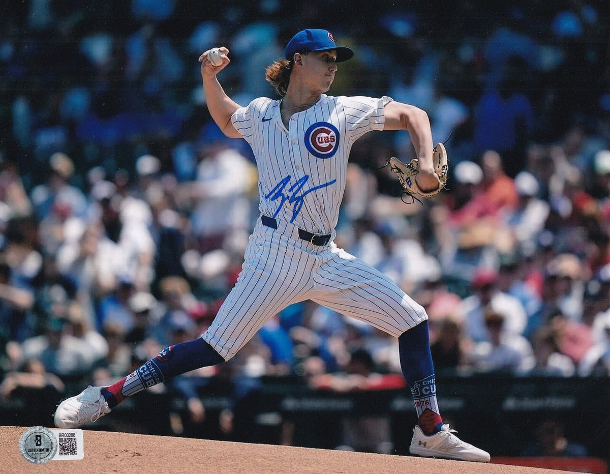 BEN BROWN signed (CHICAGO CUBS) baseball 8X10 photo BECKETT BAS BR00288