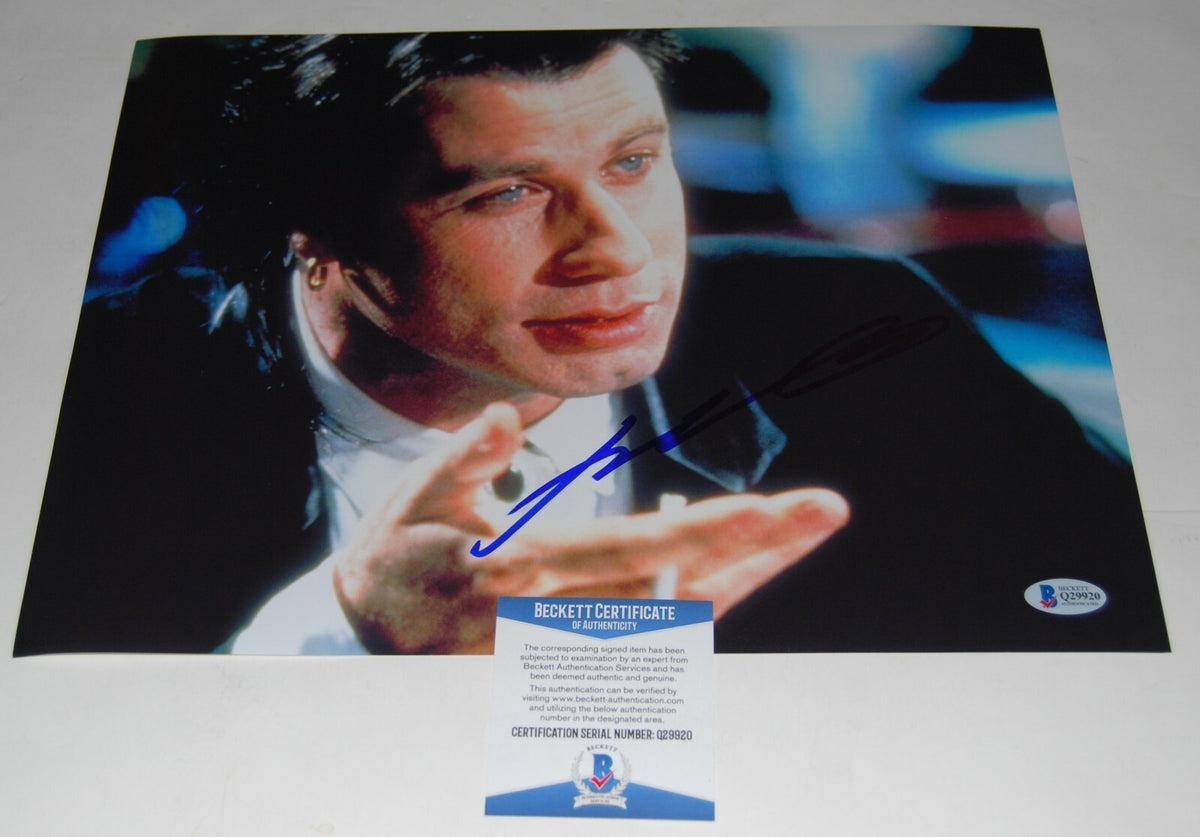 JOHN TRAVOLTA signed (PULP FICTION) 11X14 *Vincent Vega* photo Beckett COA #2