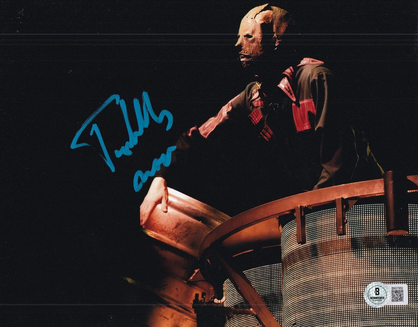 MICHAEL PFAFF signed (SLIPKNOT) Tortilla Man music 8X10 photo BECKETT BN37959