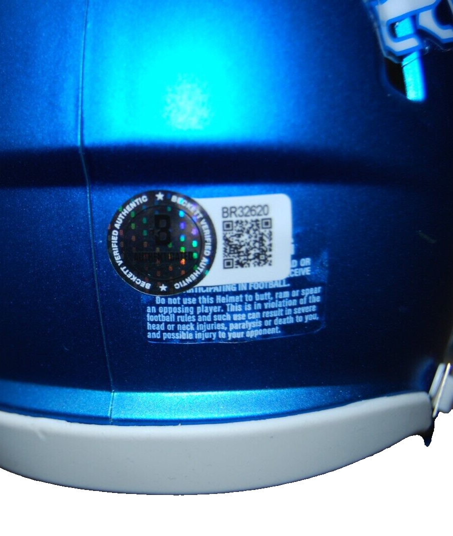 ALLEN ROBINSON signed (DETROIT LIONS) mini football helmet BECKETT BR32620