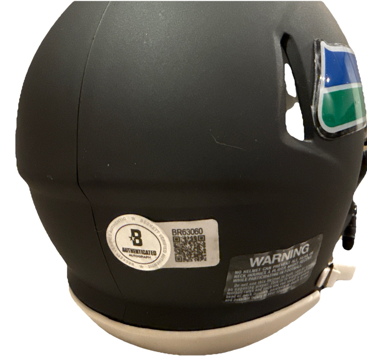 MIKE MACDONALD signed (SEATTLE SEAHAWKS) mini football helmet BECKETT BR63060