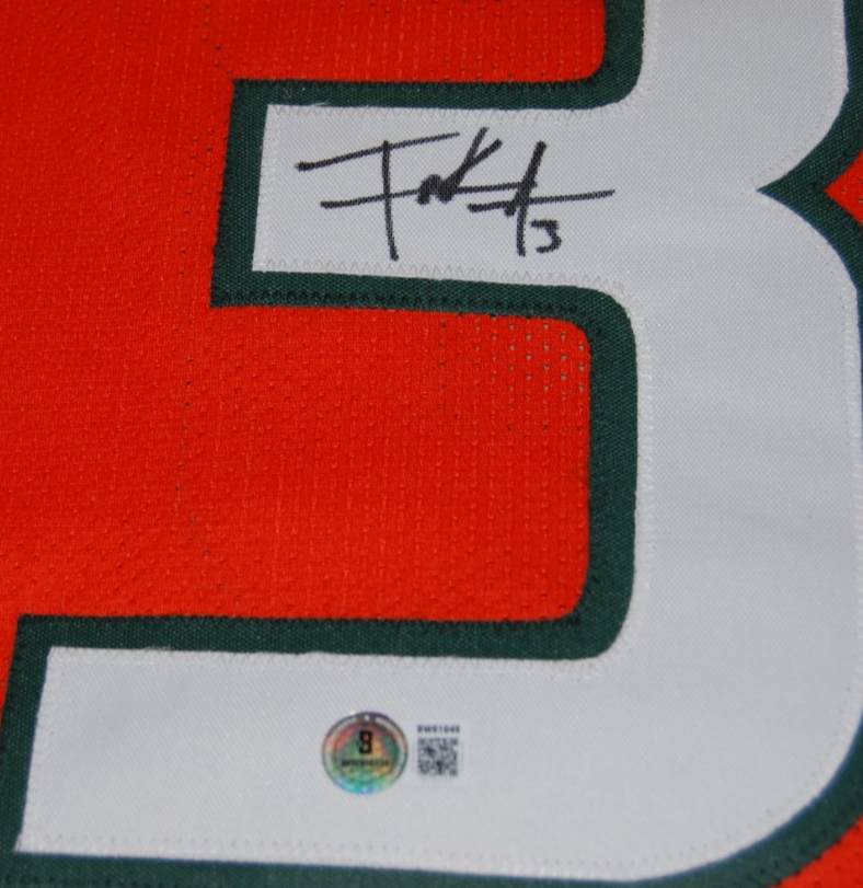 FRANK GORE signed (MIAMI HURRICANES) #3 football jersey BECKETT BAS BW61049