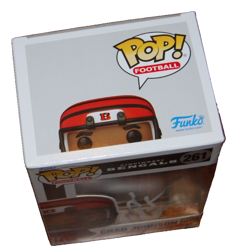 CHAD JOHNSON signed (CINCINNATI BENGALS) #261 NFL Football Funko Pop BECKETT BAS