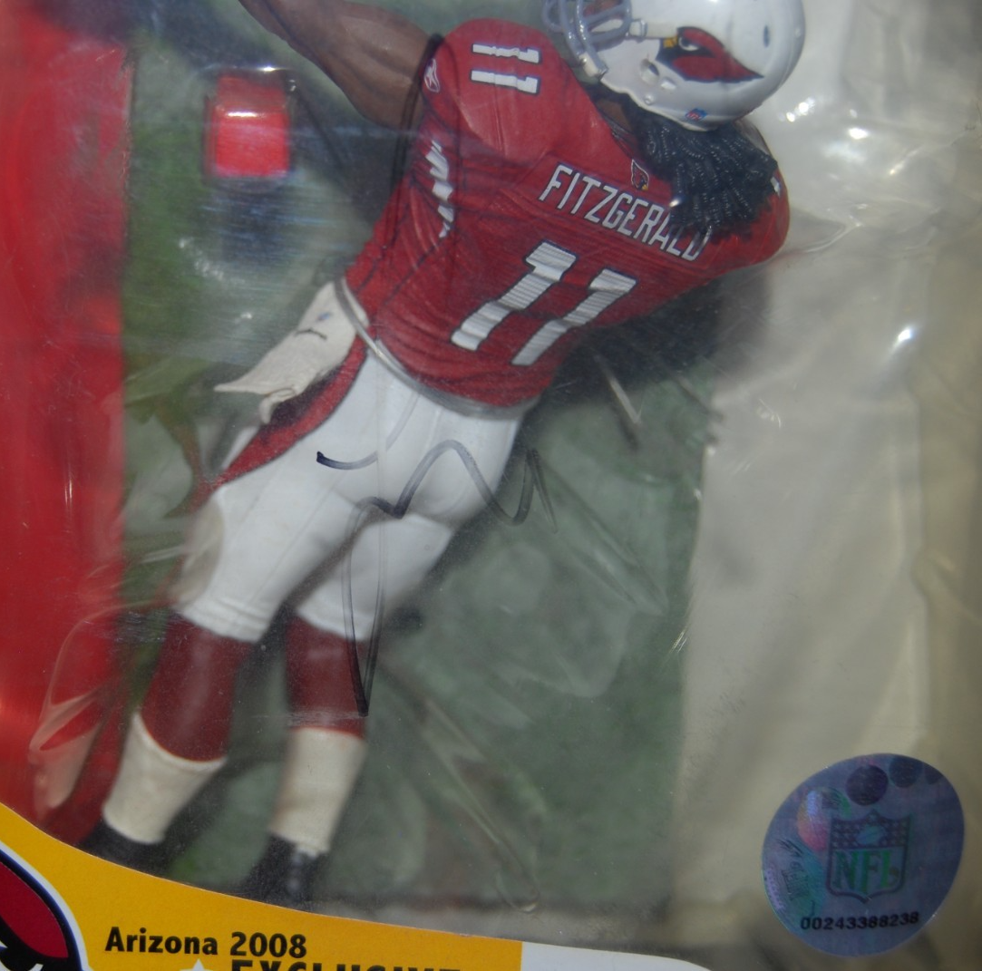 LARRY FITZGERALD signed (ARIZONA CARDINALS) 2008 McFarlane Figurine PSA/DNA