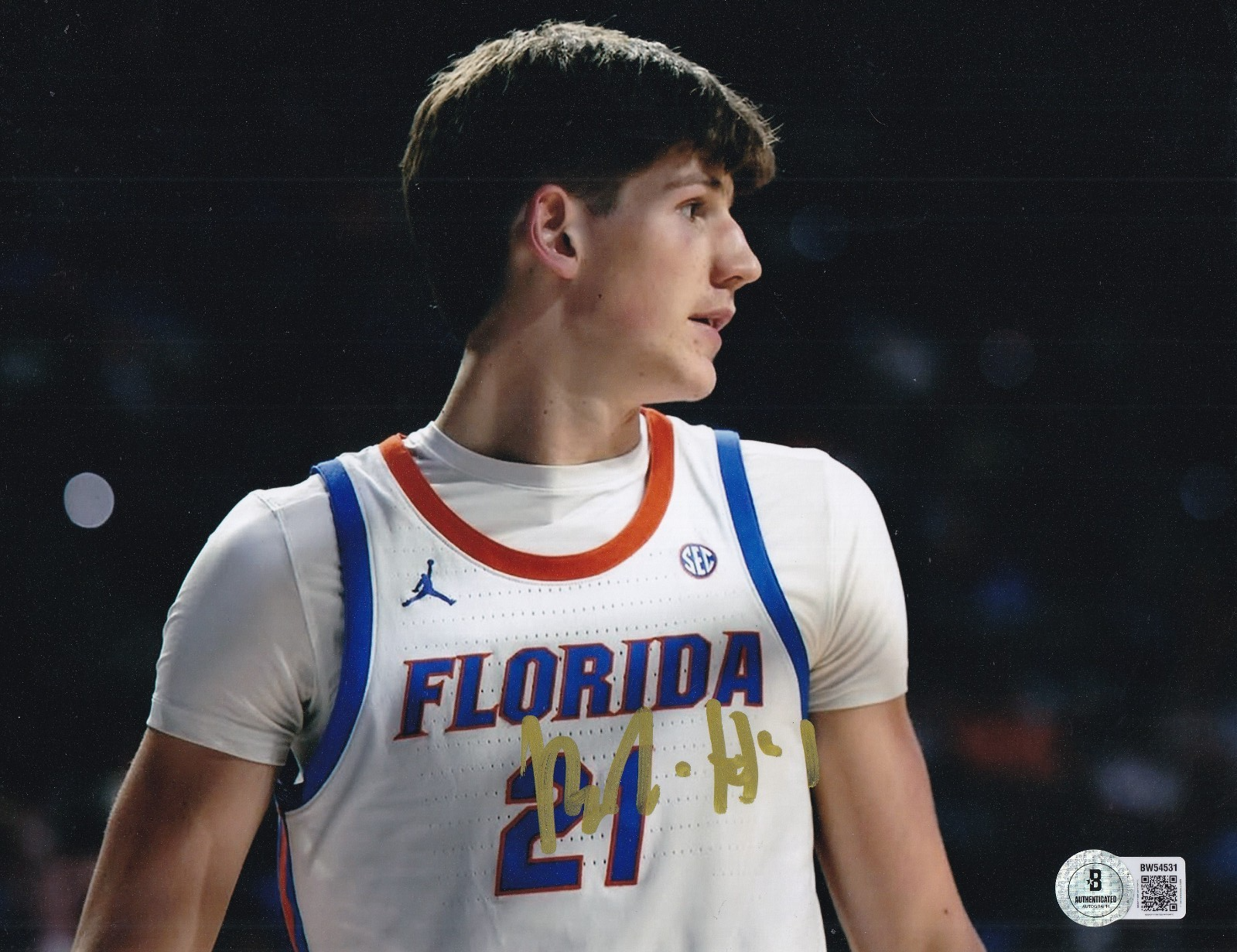 ALEX CONDON signed (FLORIDA GATORS) basketball 8X10 photo BECKETT BAS BW54531