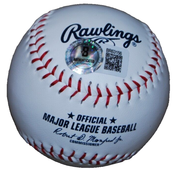 JAVIER ASAAD signed (CHICAGO CUBS) MLB logo baseball BECKETT BAS BR63156