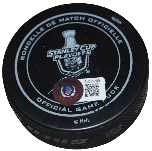 MARIAN HOSSA signed (BLACKHAWKS) 2013 STANLEY CUP GAME 5 puck BECKETT BJ015289