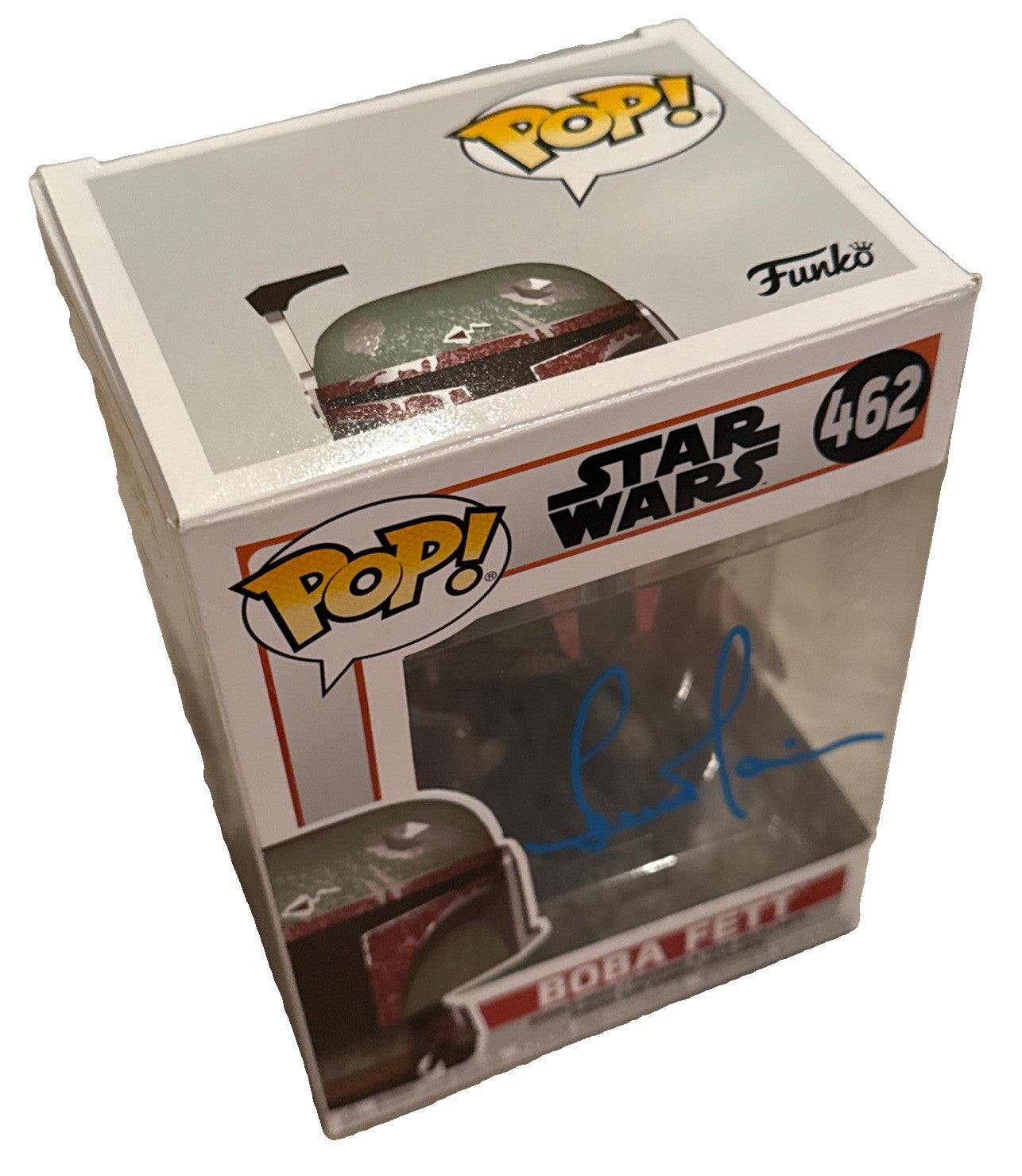 TEMUERA MORRISON signed (BOBA FETT) Mandalorian Funko Pop #462 JSA CK92745
