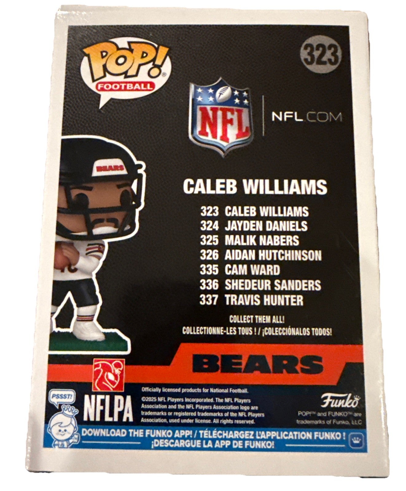 CALEB WILLIAMS signed (Chicago Bears) 🐻 Football Funko Pop #323 JSA CK19718