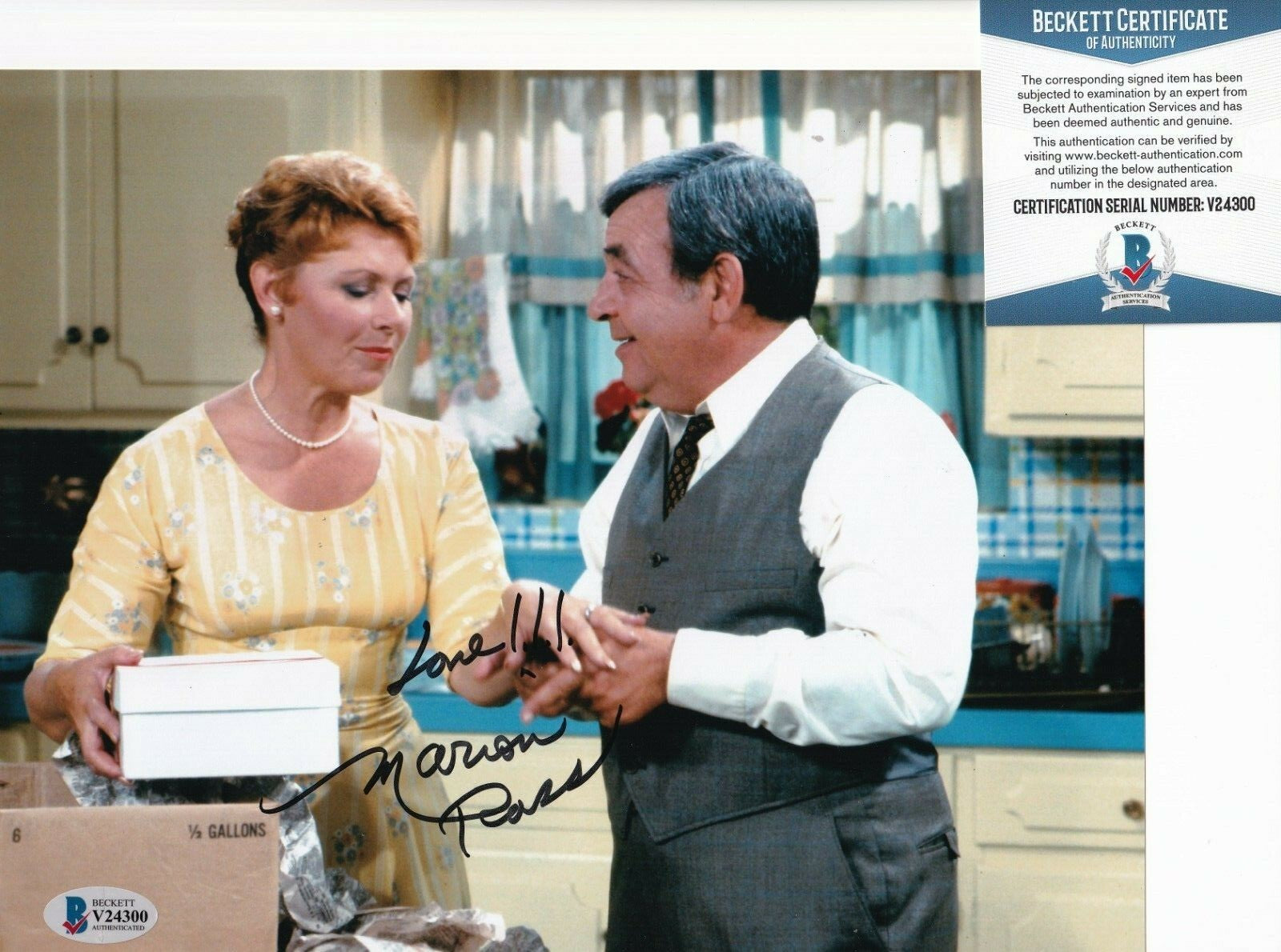 MARION ROSS signed (HAPPY DAYS) Mrs C Actress 8X10 photo BECKETT BAS V24300