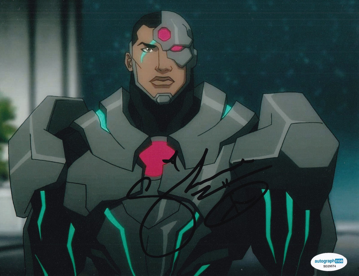 SHEMAR MOORE signed (REIGN OF THE SUPERMAN) Cyborg 8X10 photo ACOA SD29574