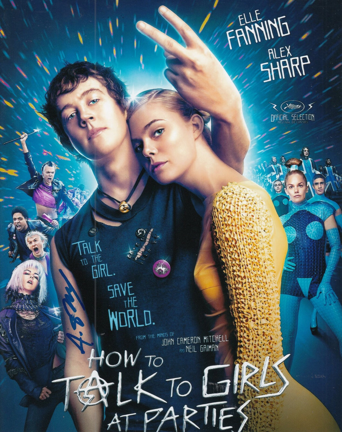 ALEX SHARP signed (HOW TO TALK TO GIRLS AT PARTIES) 8X10 photo *Enn* W/COA #2
