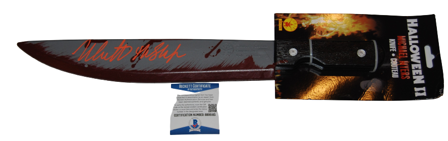 NICK CASTLE signed (HALLOWEEN) Michael Myers (THE SHAPE) knife Beckett BB961895