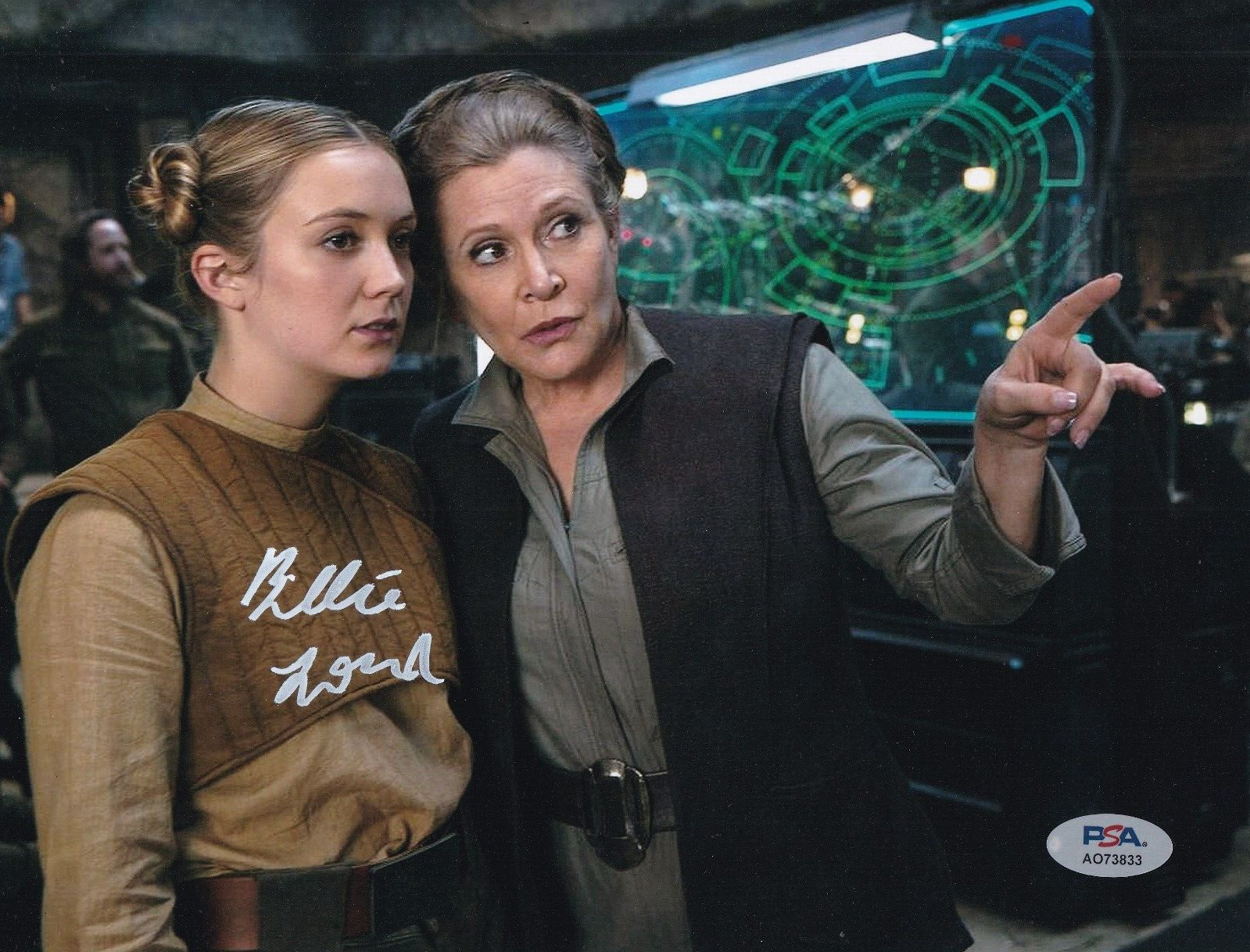 BILLIE LOURD signed (STAR WARS) Lieutenant Connix 8X10 photo PSA/DNA AO73833