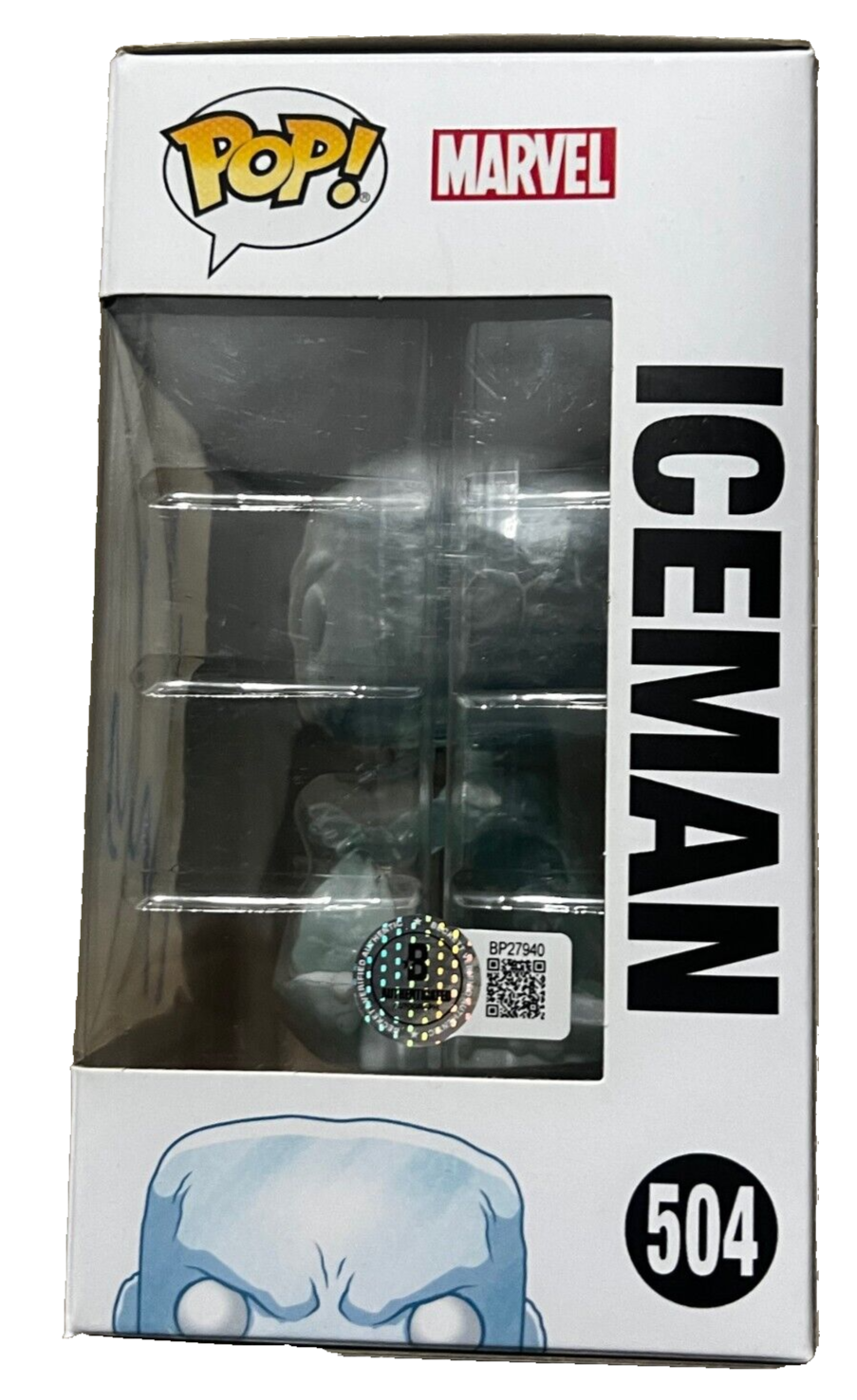 SHAWN ASHMORE signed (X-MEN) ICEMAN Bobby Clarke #504 Funko Pop #BECKETT BP27940