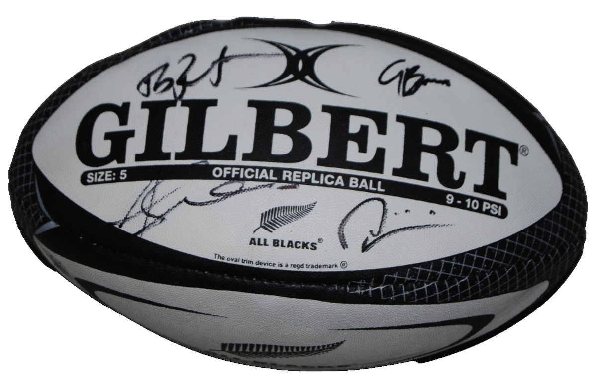2025-26 NEW ZEALAND ALL BLACKS team signed Gibert match rugby ball W/COA #1