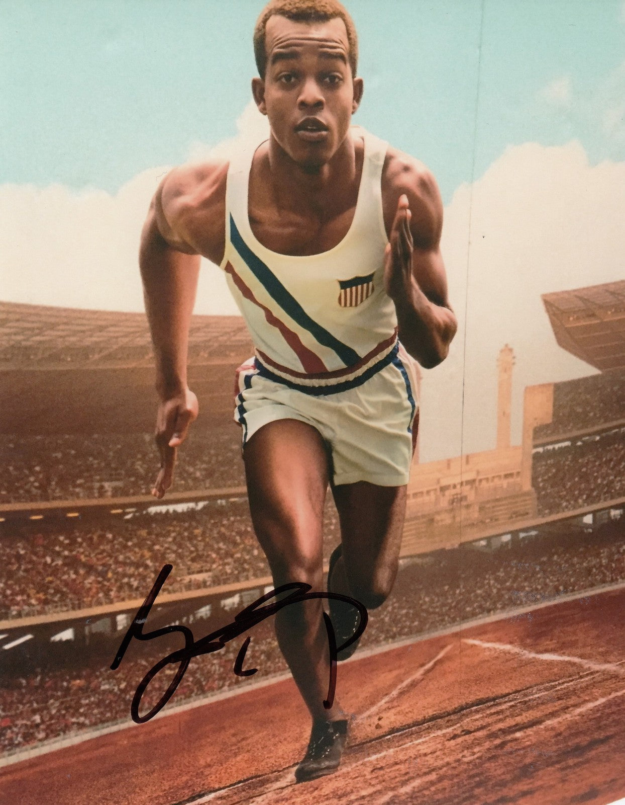 STEPHAN JAMES signed *RACE* movie 8x10 photo Jesse Owens Track & Field W/COA #2