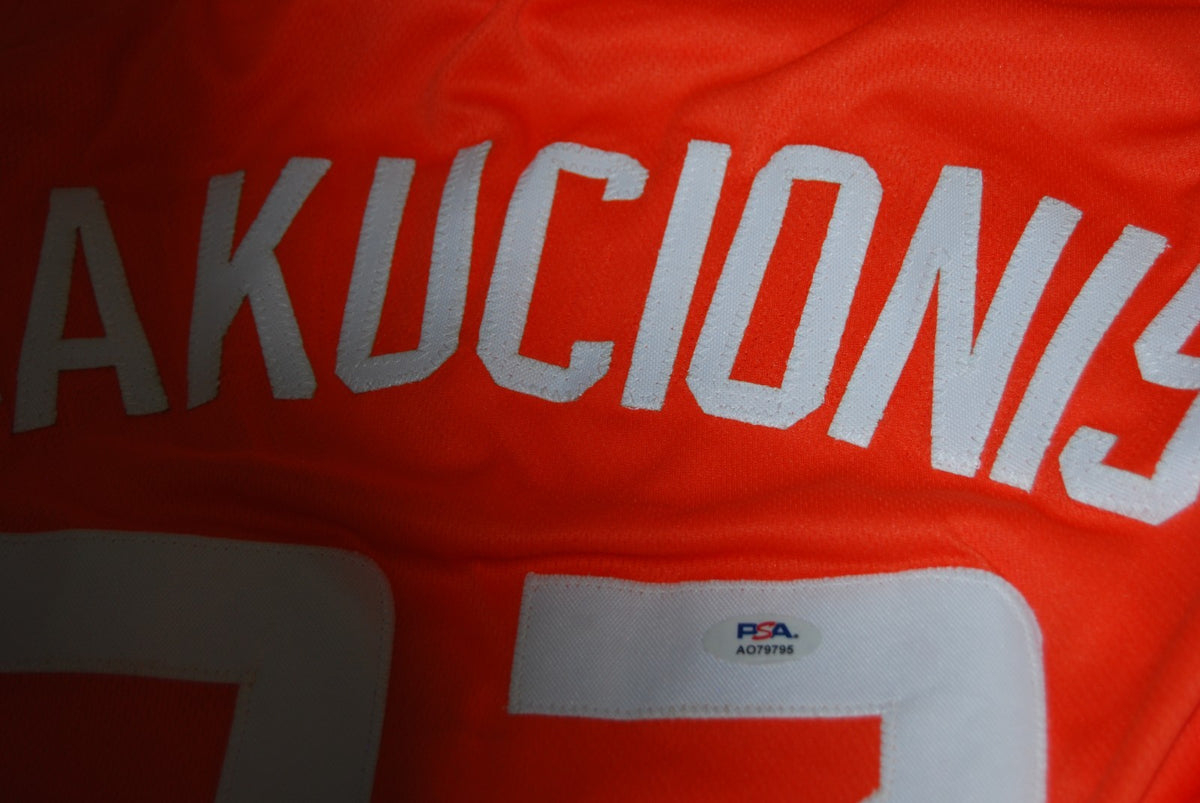 KASPARAS JAKUCIONIS signed (ILLINOIS FIGHTING ILLINI) jersey PSA/DNA AO79795