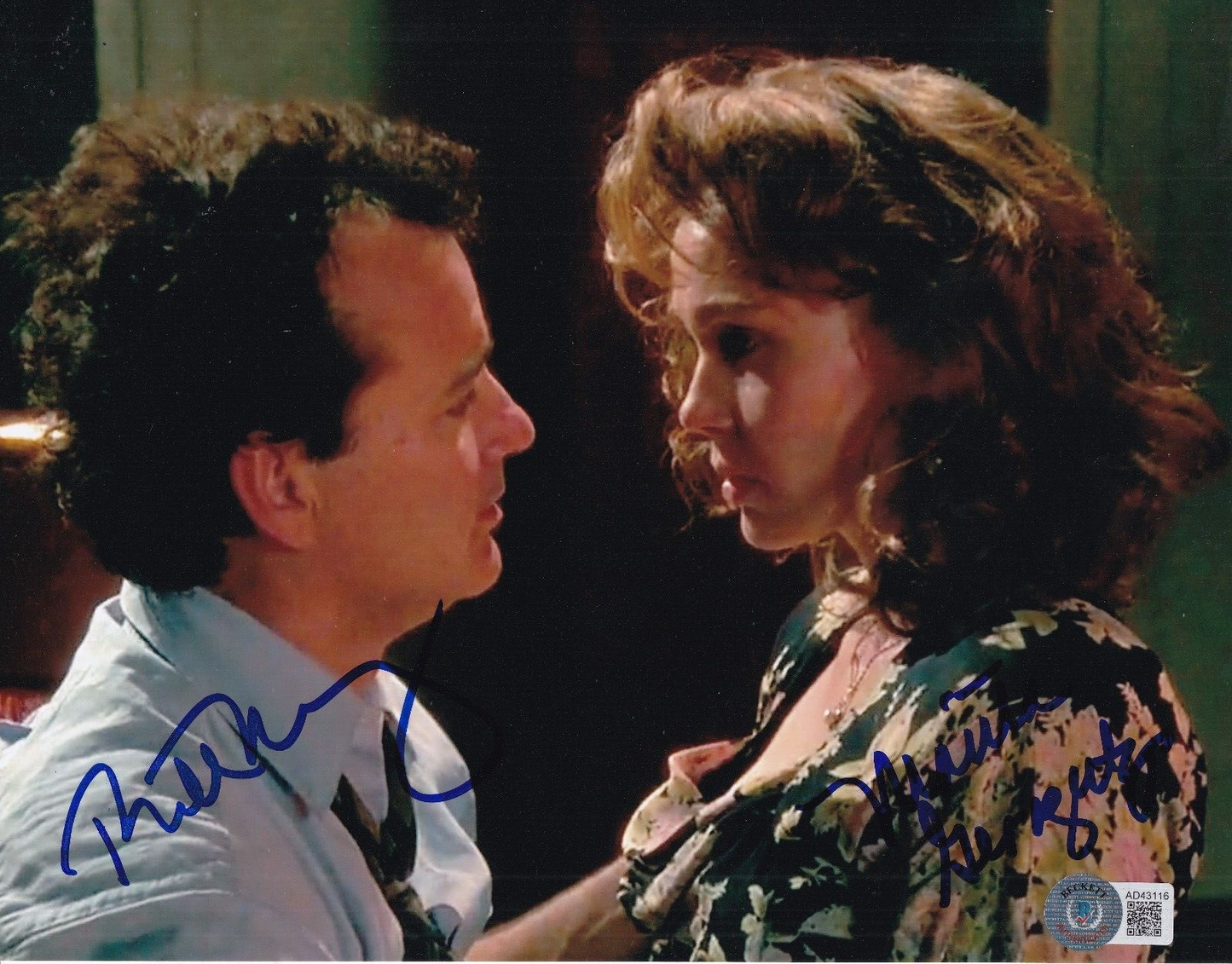 BILL MURRAY & MARITA GERAGHTY signed (GROUNDHOG DAY) 8X10 BECKETT BAS AD43116