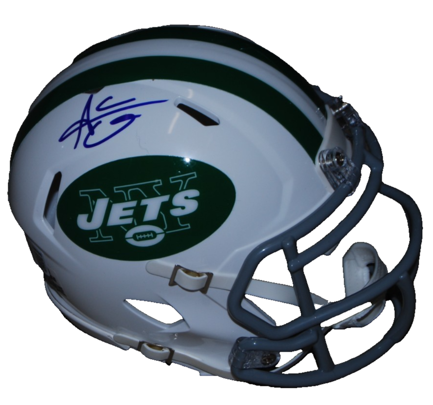 AARON GLENN signed (NEW YORK JETS) mini football helmet BECKETT BAS BW07945