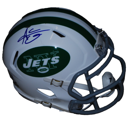 AARON GLENN signed (NEW YORK JETS) mini football helmet BECKETT BAS BW07945