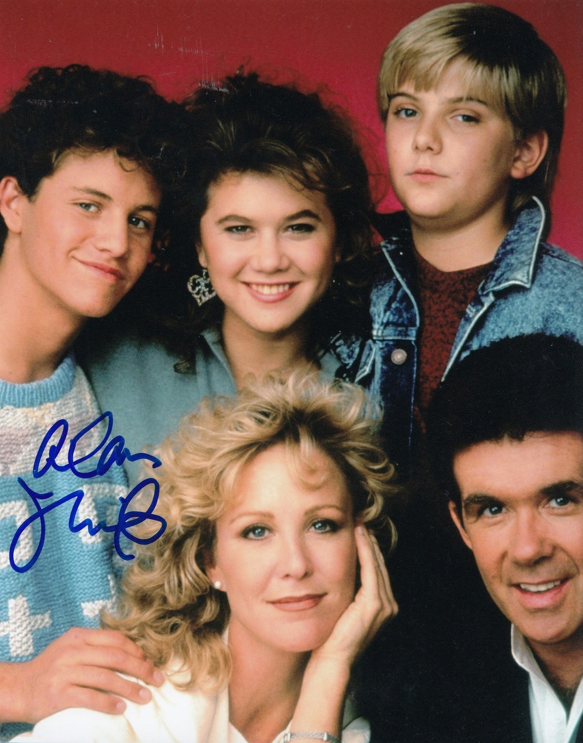 ALAN THICKE signed *FAMILY TIES* DR JASON SEAVER (CAST) 8X10 photograph W/COA #1