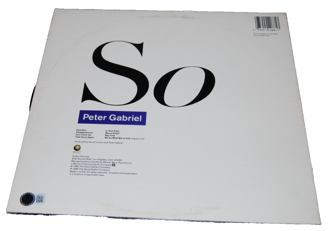 PETER GABRIEL signed (SO) Genesis Vinyl Album Record LP BECKETT BAS BM02718