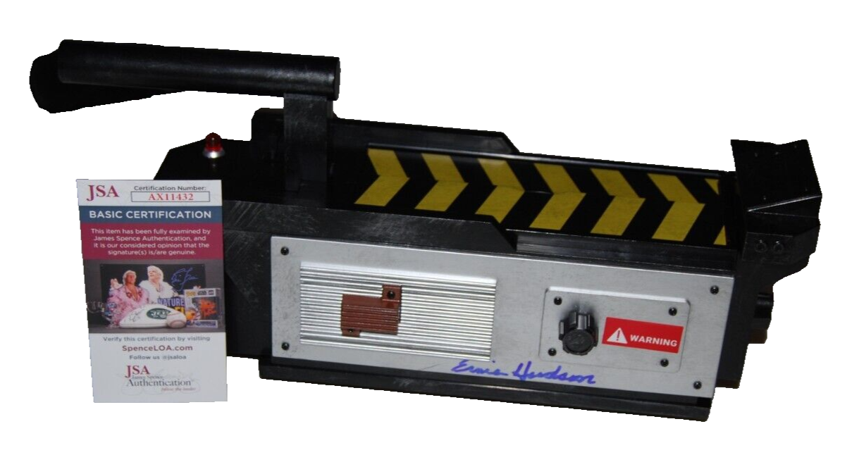 ERNIE HUDSON signed (GHOSTBUSTERS) AMC Popcorn Ghost Trap w/ bucket JSA AX11432