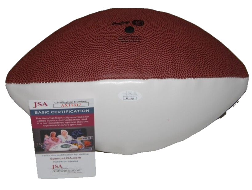 AUSTIN BOOKER signed (KANSAS JAYHAWKS) Official size logo football JSA AX11417