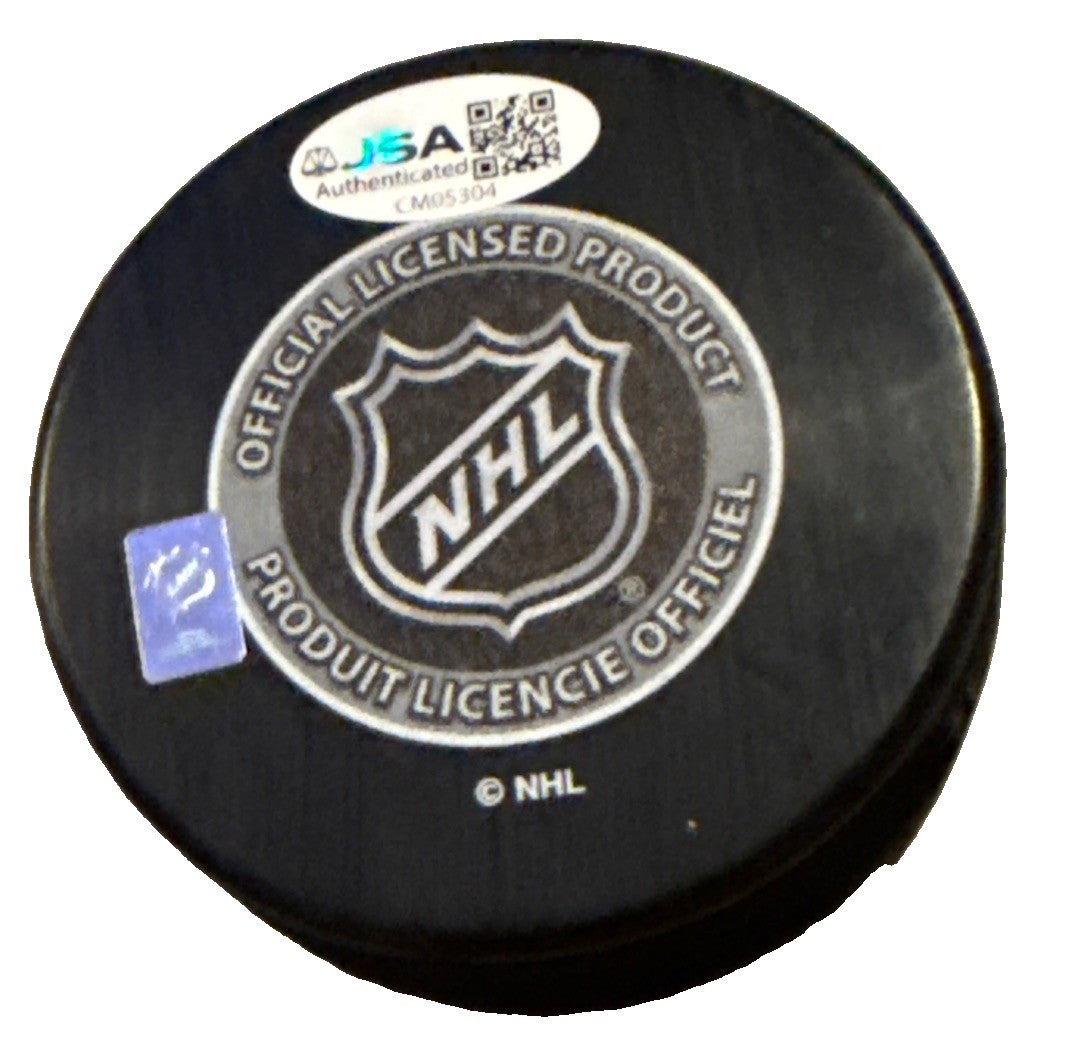 TRISTAN BRONZ signed (PITTSBURGH PENGUINS) 2024 Draft Hockey puck JSA CM05304
