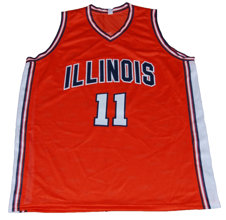 DEE BROWN signed (ILLINOIS FIGHTING ILLINI) Go Illini ! basketball jersey JSA