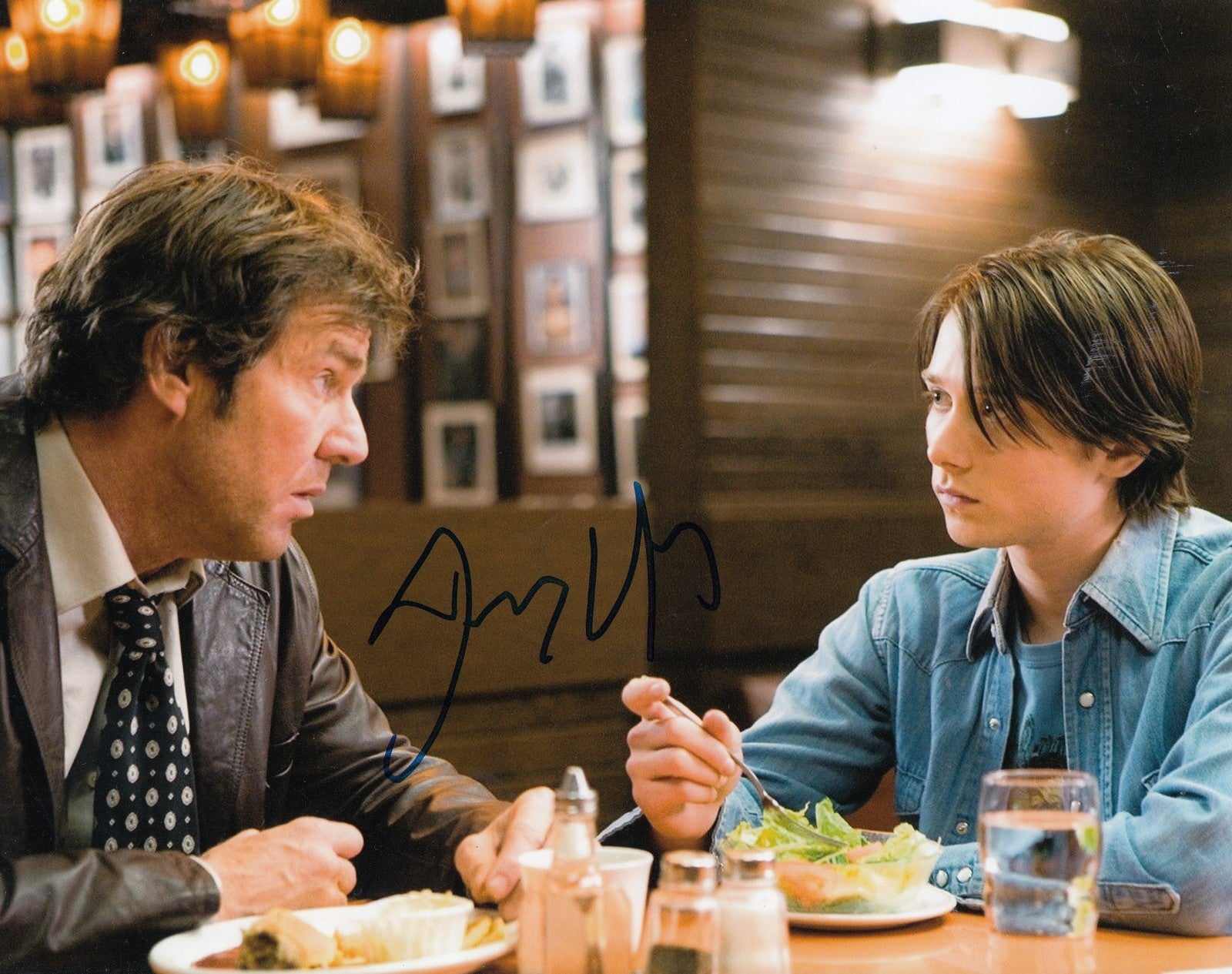 DENNIS QUAID signed (HORSEMEN) Movie AIDAN BRESLIN 8X10 photo *PROOF* W/COA