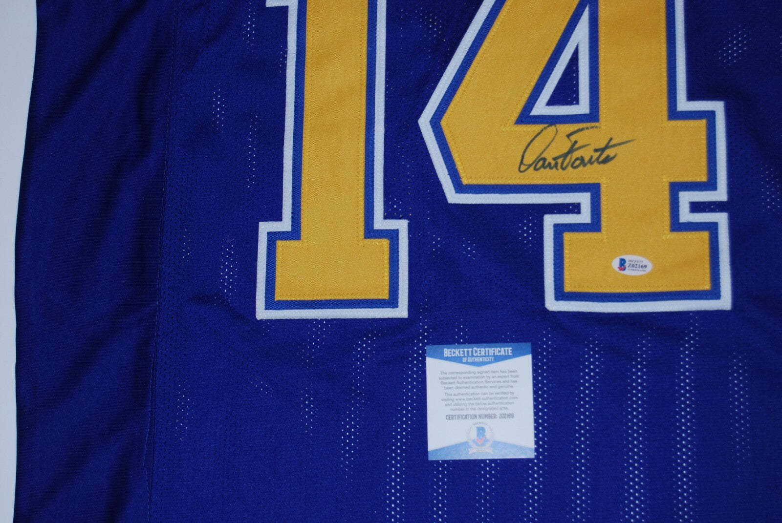 DAN FOUTS signed (SAN DIEGO CHARGERS) Custom Stitched football jersey BECKETT