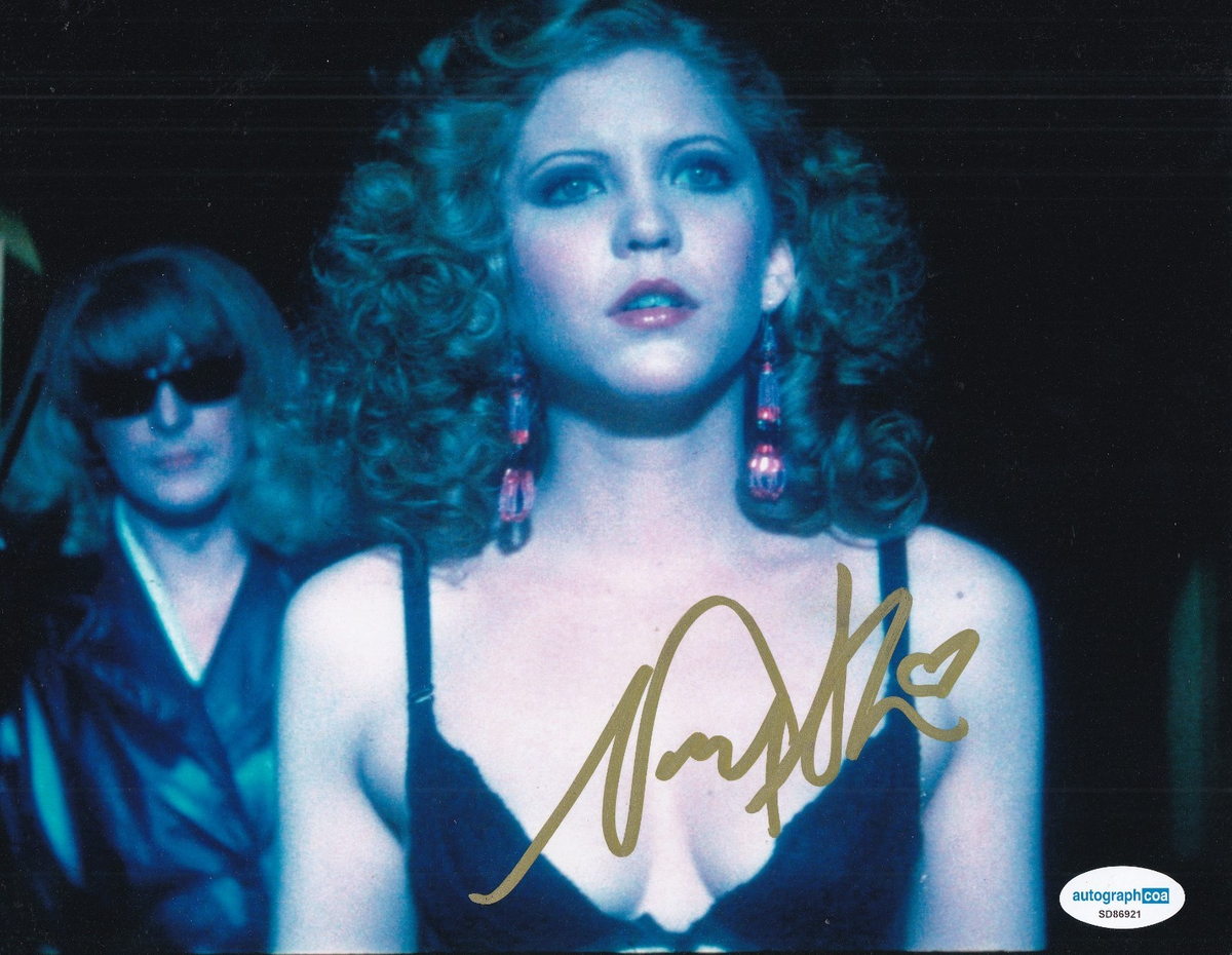 NANCY ALLEN signed (DRESSED TO KILL) Liz Blake movie 8X10 photo ACOA SD86921