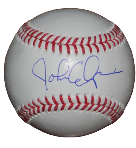 JOHN CALIPARI signed (ARKANSAS RAZORBACKS) Head Coach OML baseball BECKETT BAS