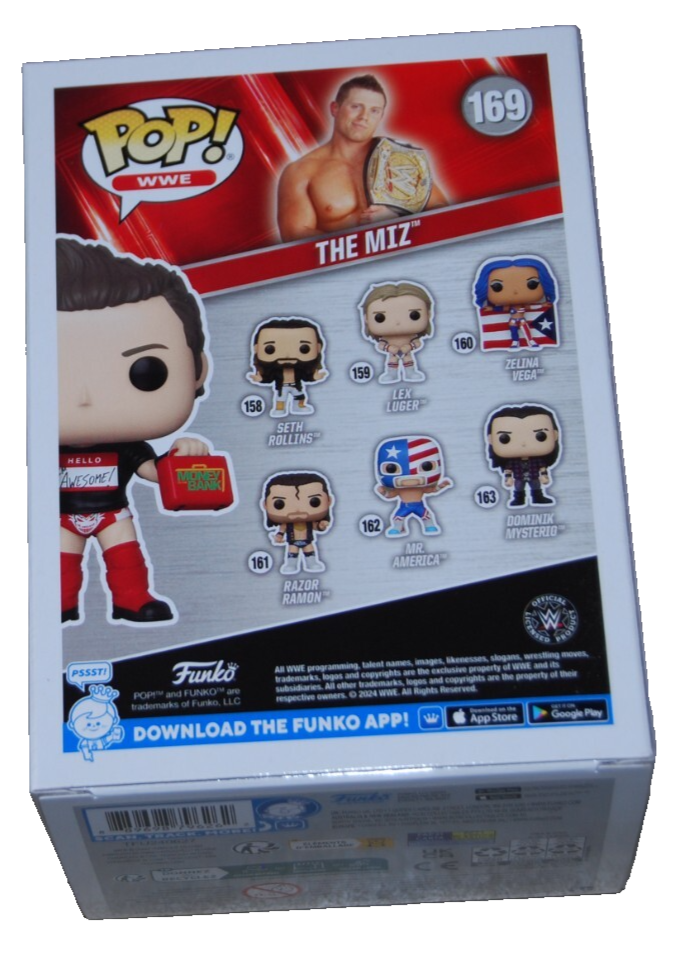 MICHAEL MIZANIN signed THE MIZ Money in the Bank Funko pop #169 BECKETT BQ83855