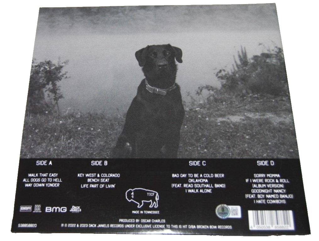 CHASE RICE signed (I HATE COWBOYS & ALL DOGS) Record album LP BECKETT BN71194