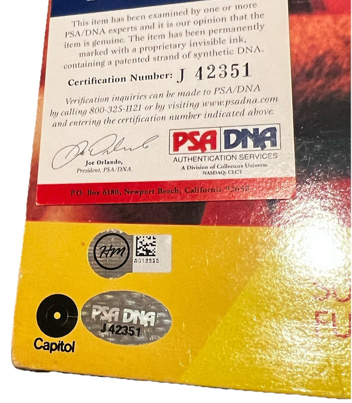 BRIAN WILSON signed (THE BEACH BOYS) Endless Summer Record Album PSA/DNA J42351