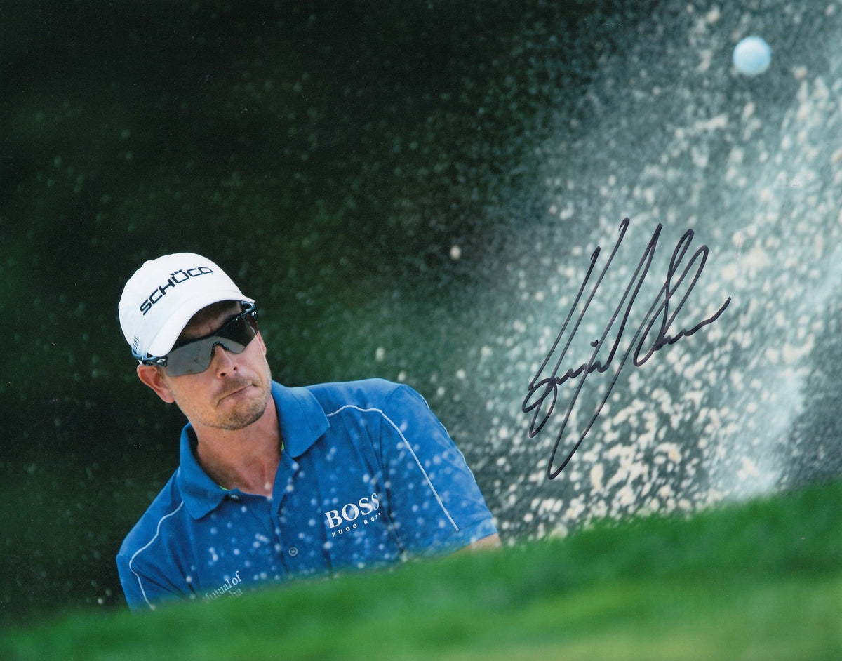 HENRIK STENSON signed (PGA GOLF) 8X10 photo *BRITISH OPEN CHAMPION* W/COA #2