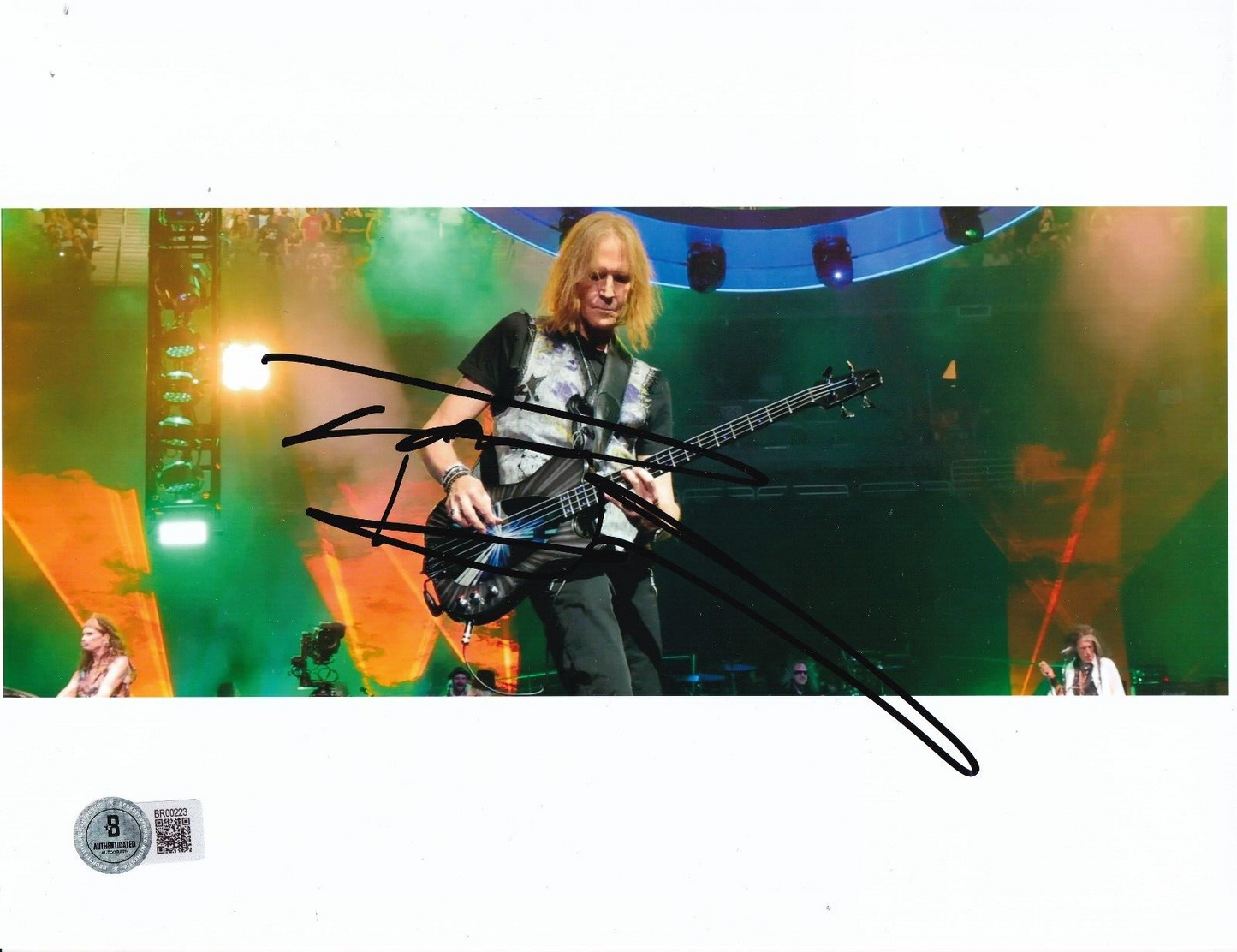 TOM HAMILTON signed (AEROSMITH) Guitarist Music 8X10 photo BECKETT BAS BR00223