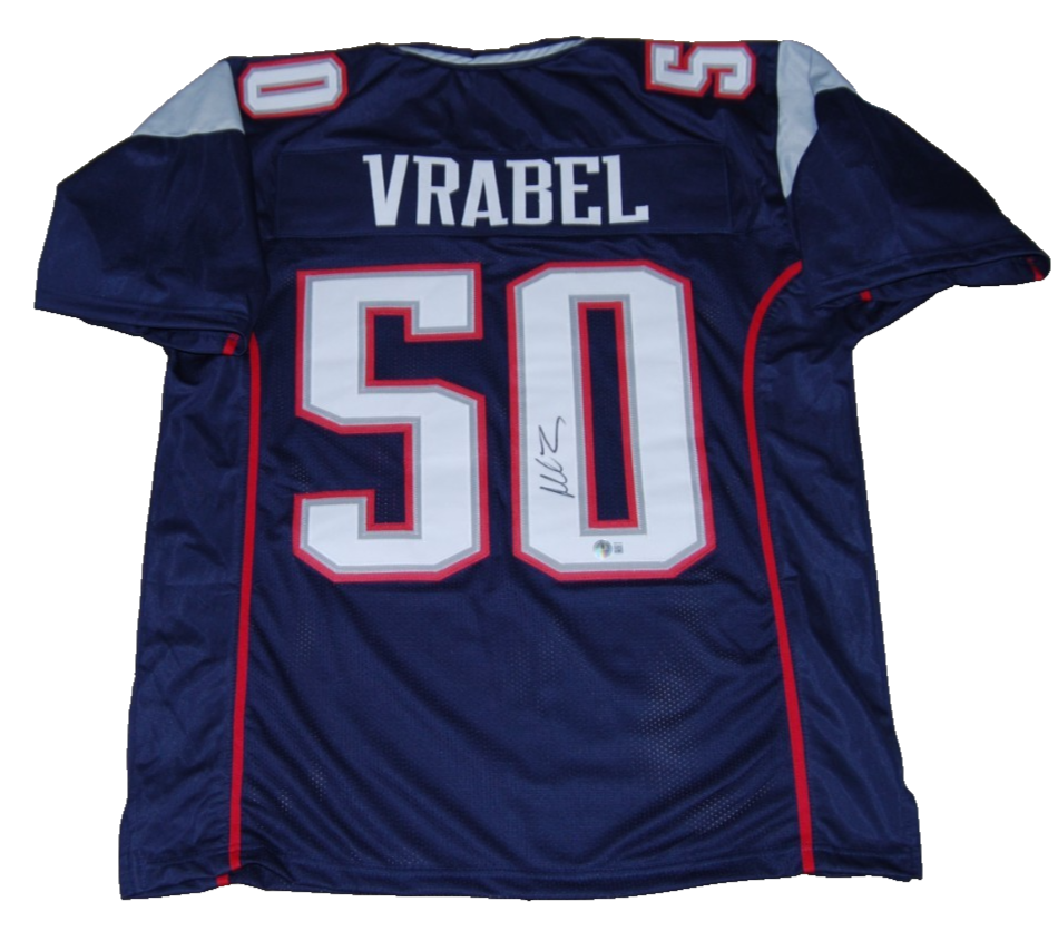 MIKE VRABEL signed (NEW ENGLAND PATRIOTS) football jersey BECKETT BAS BW61043