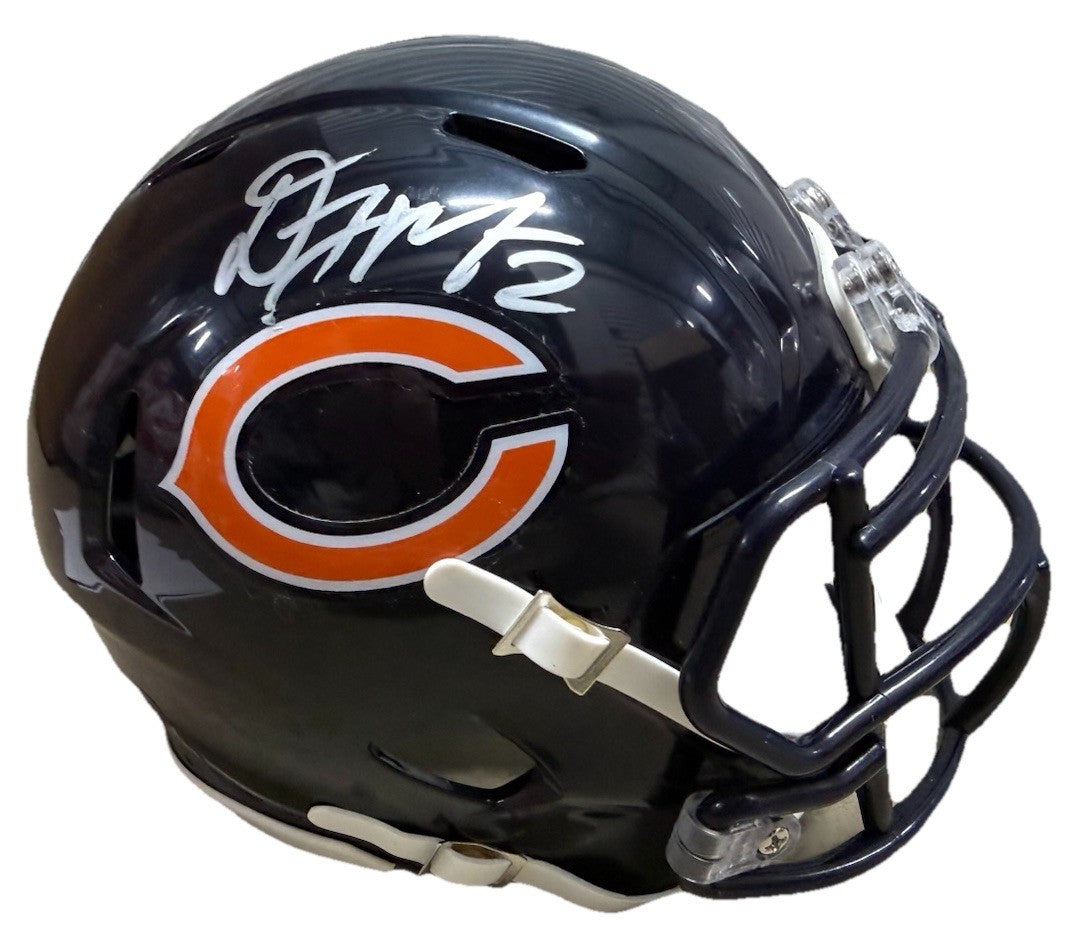 DJ D.J MOORE signed (CHICAGO BEARS) 🐻 mini football helmet JSA COA CL20627