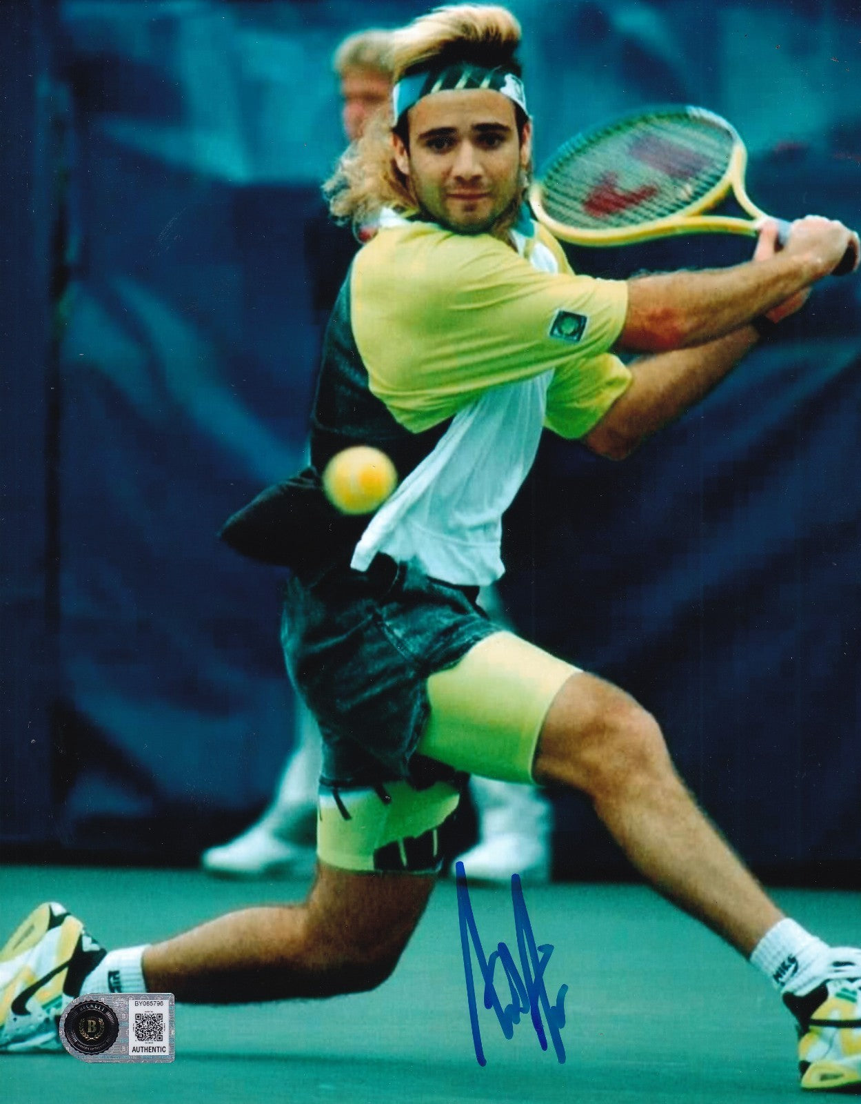 ANDRE AGASSI signed (TENNIS) Star US OPEN Champ 8X10 photo BECKETT B7085796