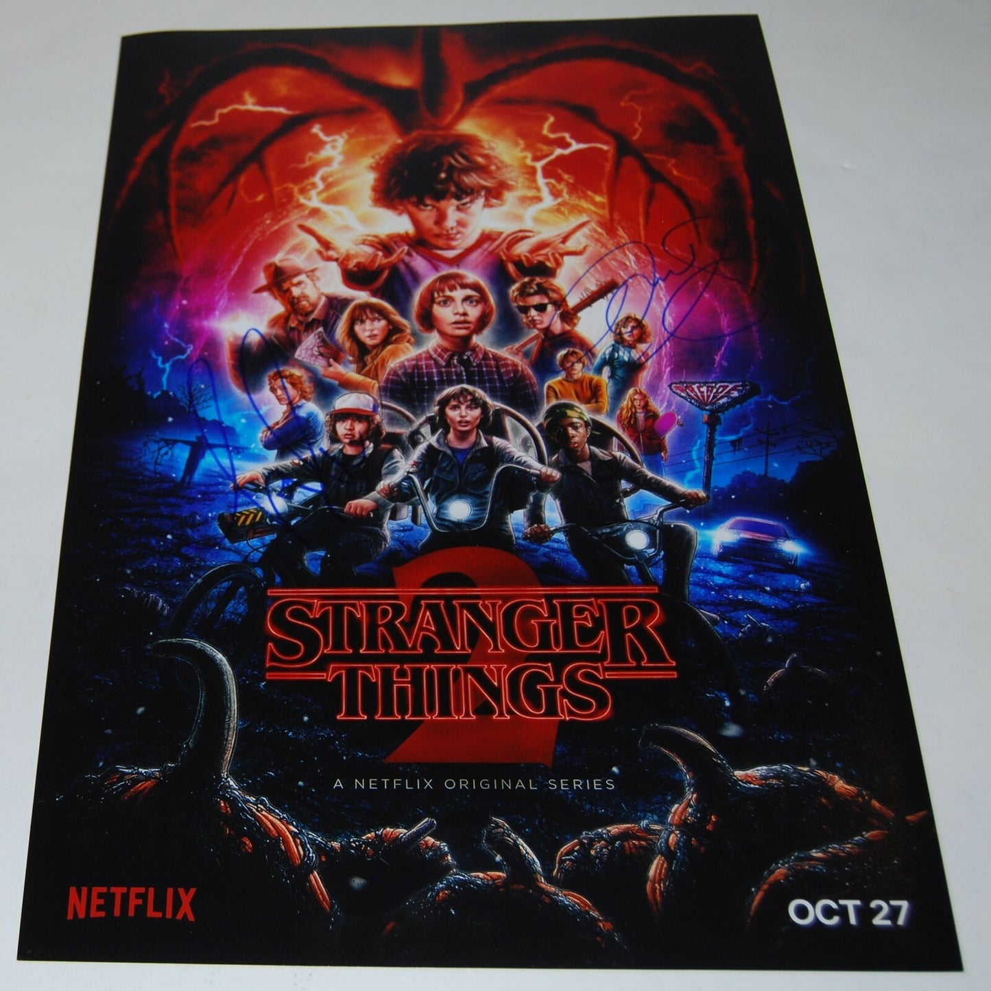 KYLE DIXON and MICHAEL STEIN signed (STRANGER THINGS) 12X18 photo COMPOSER W/COA