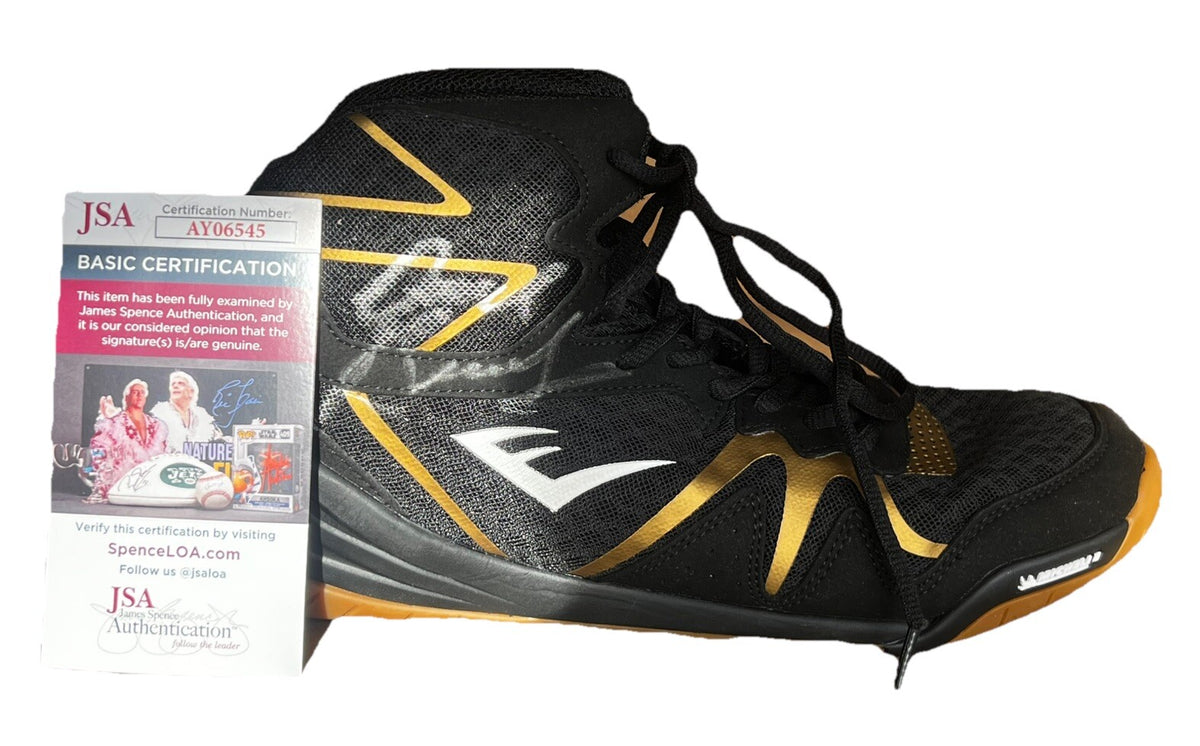 DAVID BENAVIDEZ Signed (Everlast) The Monster Boxing Shoe JSA AY06545