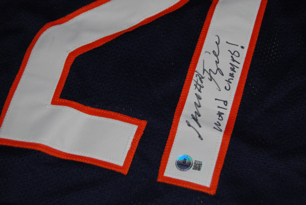 LESLIE FRAZIER signed (CHICAGO BEARS) Custom football jersey BECKETT BAS BR25925