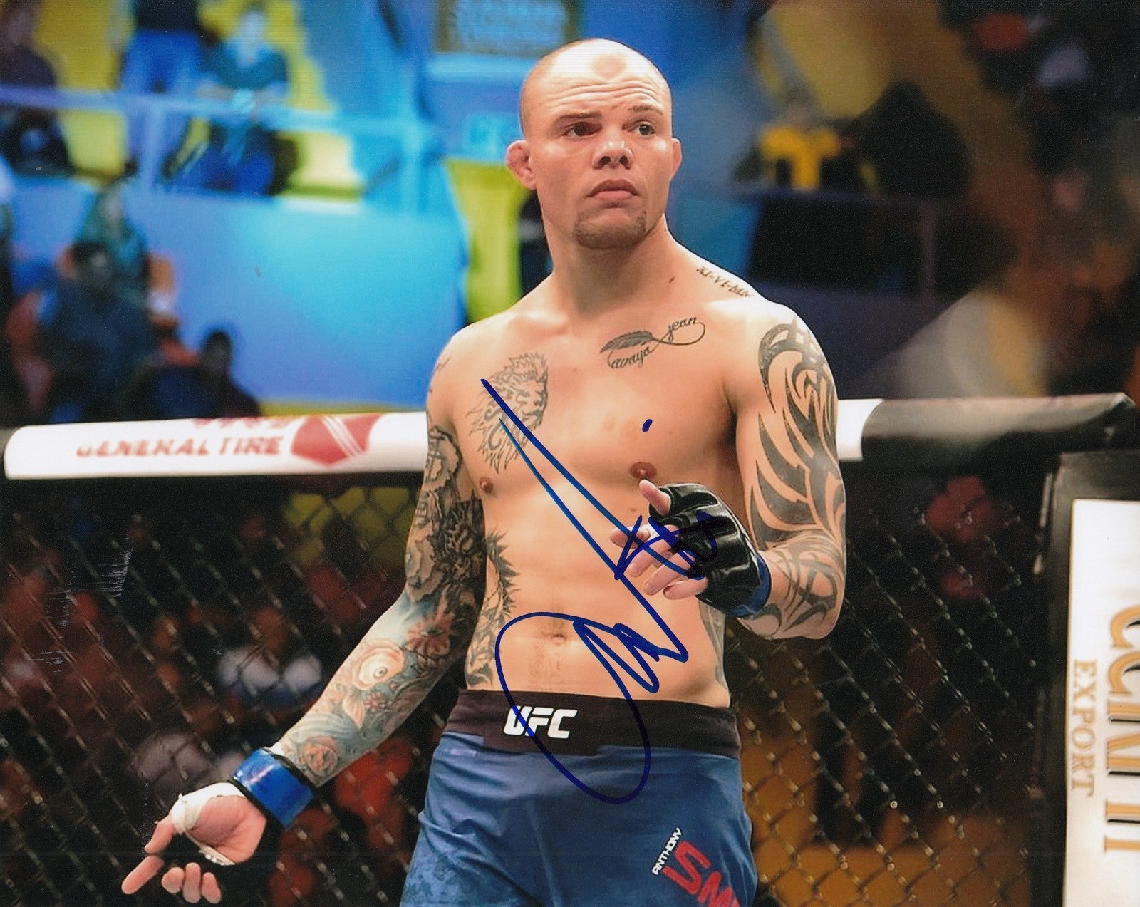 ANTHONY "LIONHEART" SMITH signed (UFC) MMA FIGHTING 8X10 photo W/COA #4
